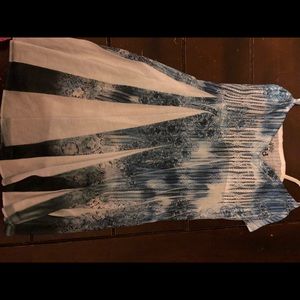 Blue and white tank top